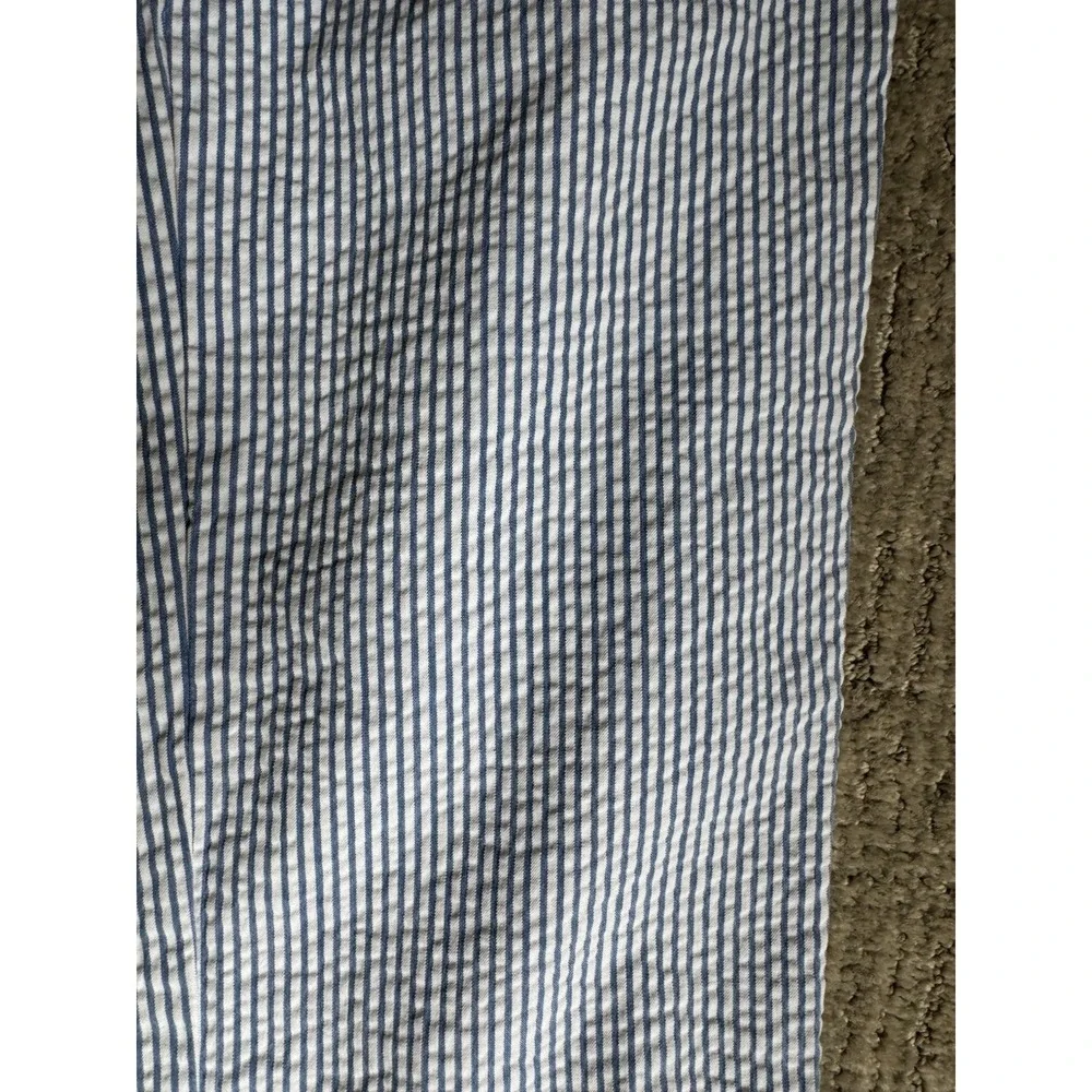 J Crew  Seersucker Pants Womens Size 8 Blue‎ White Stripe Stretch Cotton Beachy - Picture 5 of 9